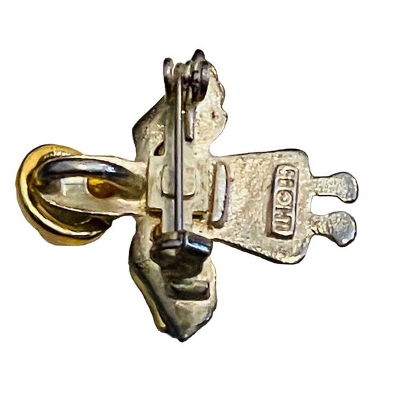 10/$25🦋 Vintage IMO 1995 Silver & Gold Two-Tone Guardian Angel Pin - Picture 10 of 14